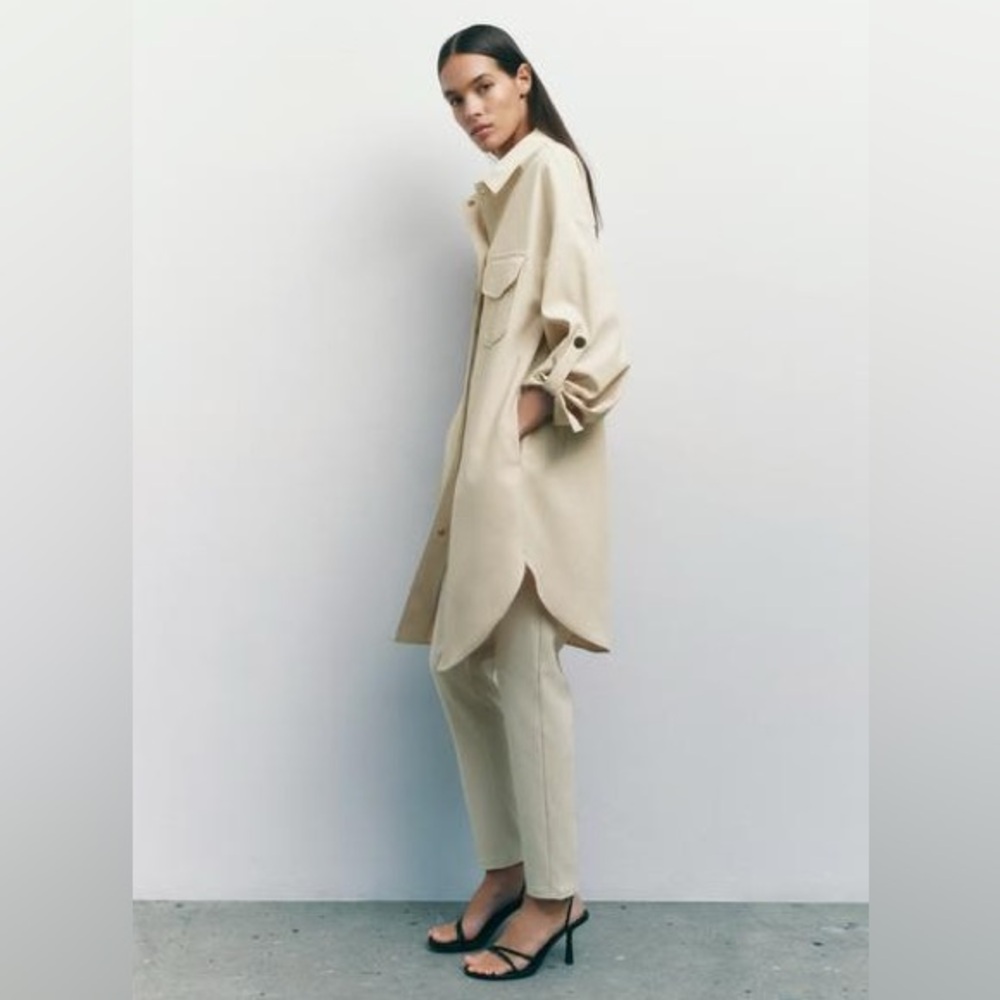 zara • extra long overshirt